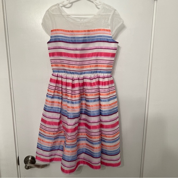 Gymboree Dressed Up Collection Girls Striped Spring Easter Party Dress size 10 - Picture 1 of 10